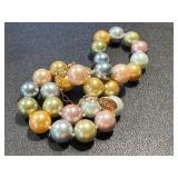 Faux Kenneth Jay Lane Multi-color Pearl Necklace, Adjustable 18-21 Inches Faux Kenneth Jay Lane Multi-color Pearl Necklace, Adjustable 18-21 Inches