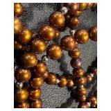 Brown Pearl & Sterling Clasp Necklace and Earring Set Brown Pearl & Sterling Clasp Necklace and Earring Set
