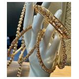 Elegant Collection of Fashion Jewelry with Faux Pearls and Bangles Elegant Collection of Fashion Jewelry with Faux Pearls and Bangles