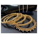 Elegant Collection of Fashion Jewelry with Faux Pearls and Bangles Elegant Collection of Fashion Jewelry with Faux Pearls and Bangles