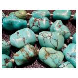 Vintage Chinese Hand-Knotted Turquoise Necklace 25" Vintage Chinese Hand-Knotted Turquoise Necklace 25"