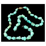 Vintage Chinese Hand-Knotted Turquoise Necklace 25" Vintage Chinese Hand-Knotted Turquoise Necklace 25"