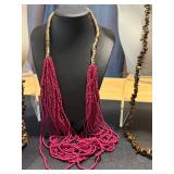 Variety of Fashion Jewelry Including 5 Strands of Chip Beaded Tigers Eye Necklace Variety of Fashion Jewelry Including 5 Strands of Chip Beaded Tigers Eye Necklace