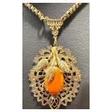 Collection of 3 Vintage Necklaces with Ornate Designs Collection of 3 Vintage Necklaces with Ornate Designs