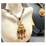 Collection of 3 Vintage Necklaces with Ornate Designs Collection of 3 Vintage Necklaces with Ornate Designs