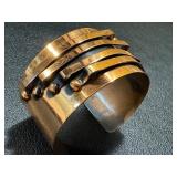 Copper Cuff Bracelet and Clip Earrings Set Copper Cuff Bracelet and Clip Earrings Set