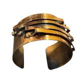 Copper Cuff Bracelet and Clip Earrings Set Copper Cuff Bracelet and Clip Earrings Set