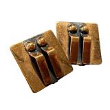 Copper Cuff Bracelet and Clip Earrings Set Copper Cuff Bracelet and Clip Earrings Set