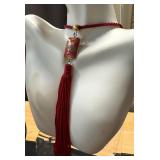 Set of Cloisonné Style Fashion Jewelry with Tassel Necklaces and Bangles Set of Cloisonné Style Fashion Jewelry with Tassel Necklaces and Bangles