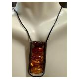 Assorted Fashion Jewelry Collection with Amber Pendant and Beaded Necklaces Assorted Fashion Jewelry Collection with Amber Pendant and Beaded Necklaces