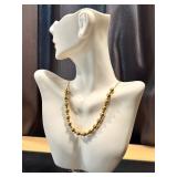 14k Gold Necklace with Beaded Design 14k Gold Necklace with Beaded Design