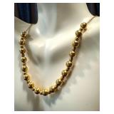 14k Gold Necklace with Beaded Design 14k Gold Necklace with Beaded Design
