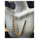 14k Gold Necklace with Beaded Design 14k Gold Necklace with Beaded Design