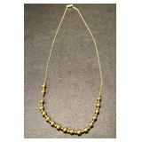 14k Gold Necklace with Beaded Design 14k Gold Necklace with Beaded Design