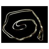 14k Italian Gold Box Chain Necklace, 20 Inches 14k Italian Gold Box Chain Necklace, 20 Inches
