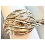 Stauer Sterling and Topaz Pendant with Two Sterling Rings Stauer Sterling and Topaz Pendant with Two Sterling Rings