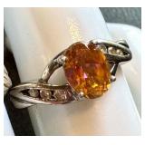 Stauer Sterling and Topaz Pendant with Two Sterling Rings Stauer Sterling and Topaz Pendant with Two Sterling Rings