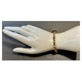 7.5" Sterling Silver Multi-Gemstone Bracelet with Safety Clasp 7.5" Sterling Silver Multi-Gemstone Bracelet with Safety Clasp