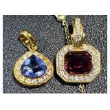 Collection of Fashion Jewelry including Sterling Silver Joy Pendant and Austrian Crystal Cross Collection of Fashion Jewelry including Sterling Silver Joy Pendant and Austrian Crystal Cross