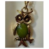 Set of Vintage Jewelry: Owl and Asian Character Necklaces Set of Vintage Jewelry: Owl and Asian Character Necklaces