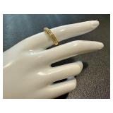 18k Gold Diamond Ring, Size 8, 7.5 Grams 18k Gold Diamond Ring, Size 8, 7.5 Grams