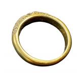 18k Gold Diamond Ring, Size 8, 7.5 Grams 18k Gold Diamond Ring, Size 8, 7.5 Grams