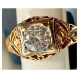 14k Gold Ring with Diamond, Size 6.5 14k Gold Ring with Diamond, Size 6.5