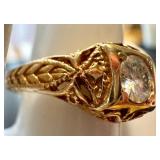 14k Gold Ring with Diamond, Size 6.5 14k Gold Ring with Diamond, Size 6.5