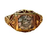 14k Gold Ring with Diamond, Size 6.5 14k Gold Ring with Diamond, Size 6.5