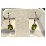 5.00 ct Peridot Radiant 14K White Gold Earrings 5.00 ct Peridot Radiant 14K White Gold Earrings