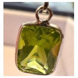 5.00 ct Peridot Radiant 14K White Gold Earrings 5.00 ct Peridot Radiant 14K White Gold Earrings