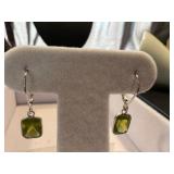 5.00 ct Peridot Radiant 14K White Gold Earrings 5.00 ct Peridot Radiant 14K White Gold Earrings