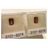 Pair of Emerald Cut Pink Tourmaline Stones, 5.7mm Pair of Emerald Cut Pink Tourmaline Stones, 5.7mm