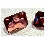 Pair of Emerald Cut Pink Tourmaline Stones, 5.7mm Pair of Emerald Cut Pink Tourmaline Stones, 5.7mm