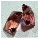 Pair of Emerald Cut Pink Tourmaline Stones, 5.7mm Pair of Emerald Cut Pink Tourmaline Stones, 5.7mm