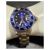 Croton Automatic Watch with Blue Bezel Croton Automatic Watch with Blue Bezel