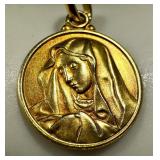 Vintage 18K Gold Madonna Pendant Vintage 18K Gold Madonna Pendant