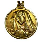 Vintage 18K Gold Madonna Pendant Vintage 18K Gold Madonna Pendant