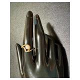 14k Gold Pearl and Diamond Ring, Size 7.5 14k Gold Pearl and Diamond Ring, Size 7.5