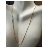 Italian 14k Gold Box Chain Necklace Italian 14k Gold Box Chain Necklace