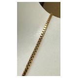 Italian 14k Gold Box Chain Necklace Italian 14k Gold Box Chain Necklace