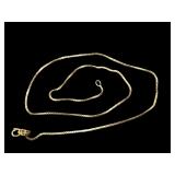 Italian 14k Gold Box Chain Necklace Italian 14k Gold Box Chain Necklace