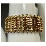 14k Gold Woven Band Ring, Size 8 14k Gold Woven Band Ring, Size 8