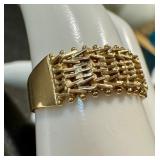 14k Gold Woven Band Ring, Size 8 14k Gold Woven Band Ring, Size 8