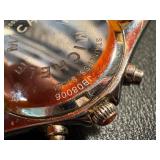 Michele Tahitian Chronograph Watch with Orange Strap Michele Tahitian Chronograph Watch with Orange Strap