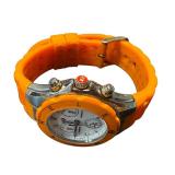 Michele Tahitian Chronograph Watch with Orange Strap Michele Tahitian Chronograph Watch with Orange Strap