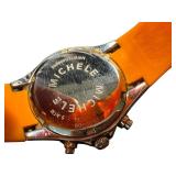 Michele Tahitian Chronograph Watch with Orange Strap Michele Tahitian Chronograph Watch with Orange Strap