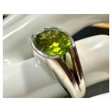 Sterling Silver Peridot Ring Size 7.5 by Ben Kho Sterling Silver Peridot Ring Size 7.5 by Ben Kho
