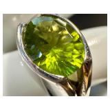 Sterling Silver Peridot Ring Size 7.5 by Ben Kho Sterling Silver Peridot Ring Size 7.5 by Ben Kho
