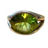 Sterling Silver Peridot Ring Size 7.5 by Ben Kho Sterling Silver Peridot Ring Size 7.5 by Ben Kho